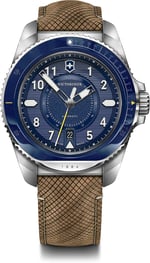 Victorinox Erkek Saati I.N.O.X. Chrono Ø 43 mm, İsviçre yapımı, analog kuvars, 200 m'ye kadar suya dayanıklı, kahverengi, kayış