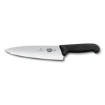 Victorinox Fibrox 20cm Düz Şef Bıçağı, Siyah, Blisterli