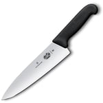 Victorinox Fibrox 20cm Düz Şef Bıçağı, Siyah, Blisterli