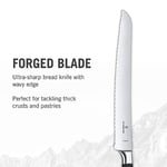 Victorinox mutfak bıçağı Ekmek bıçağı dalgalı yüzey dövülmüş hediye kutusu 23 cm, 7.7433.23 G
