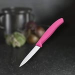 Victorinox mutfak bıçağı için sebze (8 cm Bıçak, kaymaz sap, Mittelspitz, paslanmaz çelik, bulaşık makinesinde yıkanabilir), Pembe, One Size