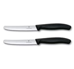 Victorinox Mutfak bıçağı seti, 2 adet (11 cm, ekstra keskin dalgalı kesim, sofra bıçağı, ergonomik sap, bulaşık makinesinde yıkanabilir)