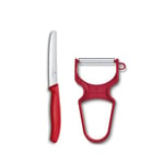 Victorinox Soyacak ve Sofra Bıçağı Seti, 2 Parça Kırmızı