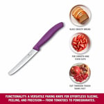 Victorinox Swiss Classic 11cm Tırtıklı Domates Bıçağı, Mor