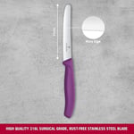 Victorinox Swiss Classic 11cm Tırtıklı Domates Bıçağı, Mor