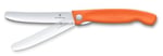 Victorinox Swiss Classic katlanır piknik bıçağı, yürüyüş, meyve, sebze, sandviç, sosis, tırtıklı bıçak, ekstra keskin, turuncu