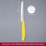 Victorinox VT 6.7836.L118 Swiss Classic Sarı Tırtıklı Domates Sosis Bıçağı 11 Cm
