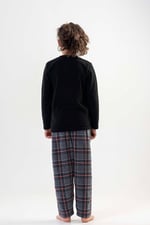 VIENETTA Erkek Çocuk Siyah Pijama Takımı 201051-0217