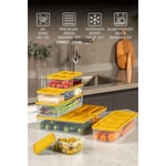 Vienev 10lu Buzdolabı Dondurucu Organizer Ve Saklama Kabı Turuncu 6x 350ml 2x 1,65lt 2x 1,75lt Turuncu