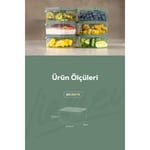 Vienev 12'li 350 Ml Buzdolabı Dondurucu Organizer Mikrodalga Ve Difrize Uygun Saklama Kabı Yeşil