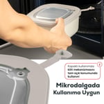 Vienev 12'li 4x(600-1100-1800 Ml) Mikrodalga Ve Difrize Uygun Vip Kapaklı Özel Saklama Kabı Seti Bej