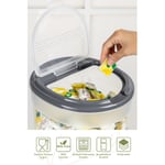 Vienev 2'li 8 Litre Büyük Boy Plastik Deterjan Saklama Kutusu – Koyu Gri Kapaklı