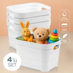 Vienev 4'lü 5 Litre Saklama Kutusu Beyaz