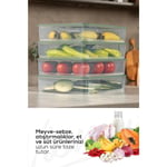 Vienev 6'lı 3,5 Litre Buzdolabı Dondurucu Organizer Mikrodalga Ve Difrize Uygun Saklama Kabı Yeşil