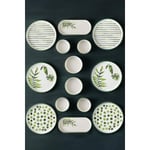 Vienev Art Botanik 14 Parça Stackable Kahvaltı Takımı Sunum Tabağı