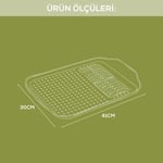 Vienev Çok Amaçlı Su Süzgeçli Kurutma Tepsisi | Sebze, Balık Ve Bulaşık İçin Pratik Kullanım Bej