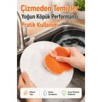 Vienev Elma Şekilli Çok Amaçlı Silikon Bulaşık Ve Sebze Yıkama Fırçası Karışık Renk | Temizlik Aparatı