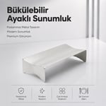 Vienev Paslanmaz Metal Bükülebilir Ayaklı Sunumluk - Dekoratif Sunum Tablası