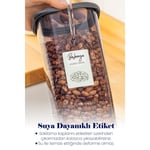 Vienev Renkli Etiketli 12li Peggy Kare Erzak Saklama Kabı 4x(0,55 Litre, 1,2 Litre, 1,75 Litre) Antrasit