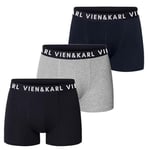 VIEN&KARL 3'lü Paket, Erkek Boxer, Pamuklu, Likralı, Premium Erkek İç Çamaşırı Külot