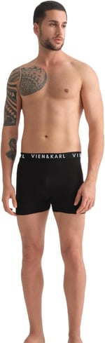 VIEN&KARL 5'li Paket Erkek Premium Boxer Siyah M