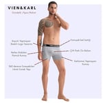 VIEN&KARL 5'li Paket Erkek Premium Boxer Gri M