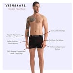 VIEN&KARL 5'li Paket Erkek Premium Boxer Siyah M