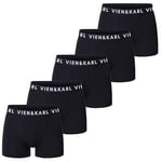 VIEN&KARL 5'li Paket Erkek Premium Boxer Siyah M