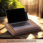 Vigo Wood-LS013 Minderli Laptop Sehpası (Ceviz)