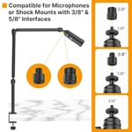VIJIM LS08 Masa Kelepçeli Ve Kollu Tripod (üç parçalı) Siyah