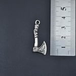 Viking Balta Deri ip Kolye - Gümüş Kaplama - Kadın Erkek Kolye - No:769