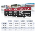 Viofo High Endurance 512GB Class 10 A2 V30 100MB/s Okuma 90MB/s Yazma Micro SD Hafıza Kartı