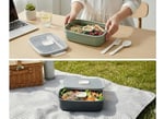 ViosStore Sızdırmaz Lunch Box – 3 Bölmeli Yemek Kabı | Öğle Yemeği Kutusu | Saklama Kabı | BPA İçermez (Beyaz)