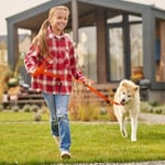 Viper Biothane köpek tasması, uzun tasma ile, köpekler için, 2 renk ve 6 boyut
