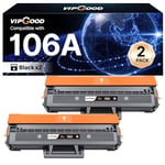 VIPGOOD HP 106A W1106A ile Uyumlu Çipli Toner Kartuşları 107w 107w 107a 107r MFP 137fnw 137fwg 135a 135r 135w 135wg için (Siyah, 2-Paket)