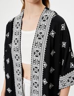 Viskon Kimono Nakışlı