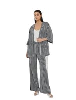 Viskon Kimono Yarım Kollu Cep Detaylı