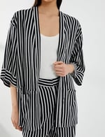Viskon Kimono Yarım Kollu Cep Detaylı