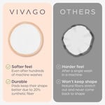 VIVAGO Tekrar Kullanılabilir Makyaj Temizleyici Pedler - (20'li Paket) Yıkanabilir İpli Çamaşır Torbası ve Bambu Tutucu ile Yüz için Yumuşak Tekrar Kullanılabilir Pamuk Yuvarlaklar - Tüm Cilt Tipi Cil