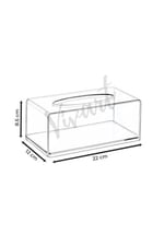 Vivart Üstü Desenli Clear Peçete Organizeri Z Peçetelik Şeffaf 22 x 12