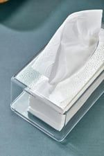 Vivart Üstü Desenli Clear Peçete Organizeri Z Peçetelik Şeffaf 22 x 12
