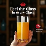 Vivocci Kırılmaz Tritan Plastik Su İçme Bardakları 12 oz | Meyve Suyu İçecekleri ve Kokteyller için İdeal | Kırılmaz Barware | Highball Uzun Şeffaf Bardak Bardakları | Bulaşık Makinesinde Yıkanabilir