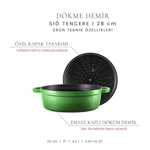 Voeux Kitchenware Amusant Sığ Döküm Tencere 24 Cm