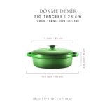 Voeux Kitchenware Amusant Sığ Döküm Tencere 24 Cm