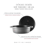 Voeux Kitchenware Amusant Sığ Döküm Tencere 24 Cm