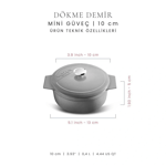 Voeux Kitchenware Elegance Döküm Mini Güveç Cm
