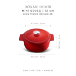 Voeux Kitchenware Elegance Döküm Mini Güveç Cm