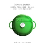 Voeux Kitchenware Forêt Yeşil Derin Döküm Tencere 28 Cm