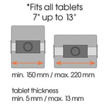 Vogel's Tms 1030 Döndürülebilir Tablet Duvar Askısı, 180 Dereceye Kadar Döndürülebilir (Sol/Sağ), 15 Dereceye Kadar Eğilebilir, İpad V - Seçenekler: Döner duvar askısı, Araç tutucu, Baş desteği tutucu