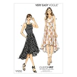Vogue Patterns Kesim örneği elbise, çok renkli, beden 6 – 14